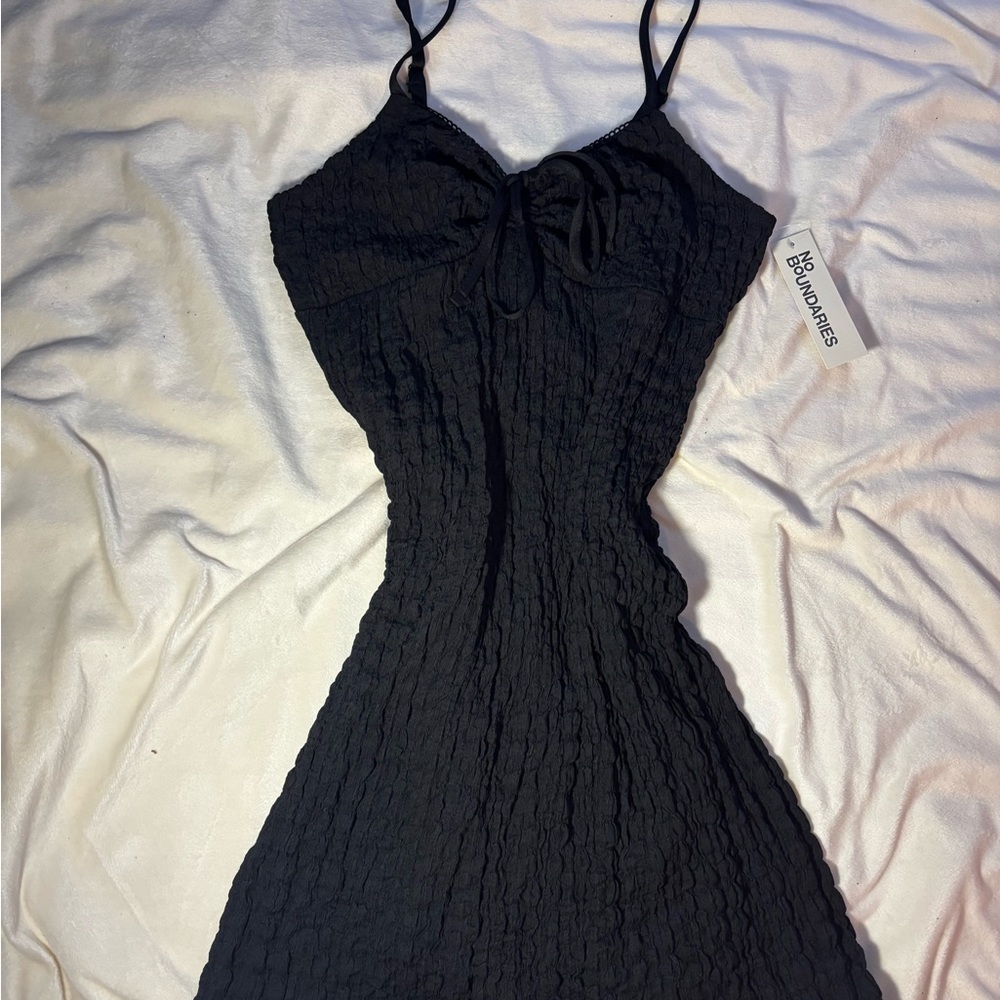 No Boundaries Black Mini Dress